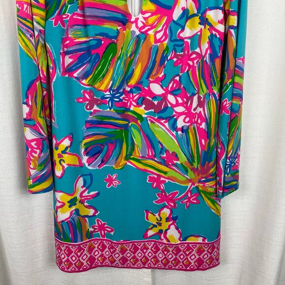 Lilly Pulitzer Fairfield Blue Summer Haze Engineered Tunic Dress Sz.S - Picture 6 of 16